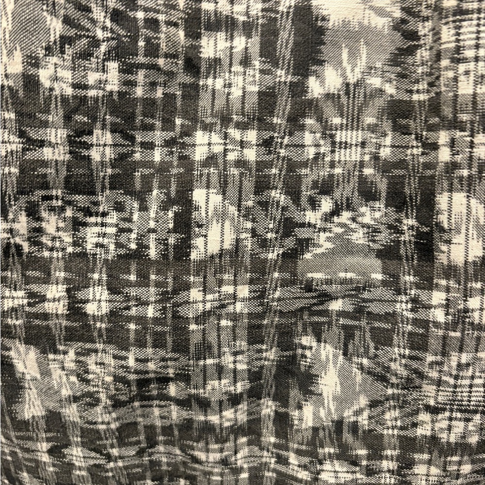 Black and White Plaid Guatemalan Corte. Hand woven in a loom. 43 x 78 box‎ 125